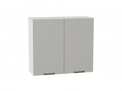 Шкаф верхний с 2-мя дверцами Флэт 716*800*318 Light Grey In 2S / Белый