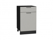 Шкаф нижний с 1-ой дверцей и ящиком Флэт 816*500*478 Light Grey In 2S / Graphite