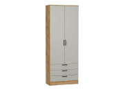 Шкаф двухстворчатый Стиль ШК-803 с ящиками 2110*800*376 Light Grey In 2S