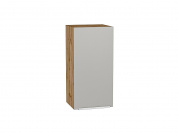 Шкаф верхний с 1-ой дверцей Фьюжн 716*350*320 Silky Light Grey / Дуб Вотан