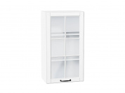 Шкаф верхний с 1-ой остекленной дверцей Дублин 920*500*318 Special White / Белый