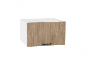 Шкаф верхний горизонтальный глубокий Флэт 358*600*574 Natural Casella Oak 2S / Белый