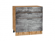 Шкаф нижний с 3-мя ящиками Флэт 816*800*478 Temple Stone 2S / Дуб Вотан
