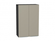 Шкаф верхний с 2-мя дверцами Фьюжн 920*600*320 Silky Grey / Graphite