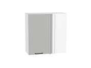 Шкаф верхний прямой угловой Флэт 716*700*345 Light Grey In 2S / Белый