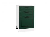 Шкаф нижний с 3-мя ящиками Дублин 816*500*478 Special Green / Белый