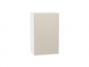 Шкаф верхний с 1-ой дверцей Фьюжн 716*450*320 Cream Silk / Белый