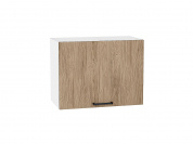 Шкаф верхний горизонтальный Флэт 458*600*318 Natural Casella Oak 2S / Белый