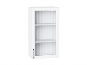Шкаф верхний с 1-ой остекленной дверцей Сканди 920*500*320 White Silkwood / Белый