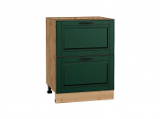 Шкаф нижний с 2-мя ящиками Дублин 816*600*478 Special Green / Дуб Вотан
