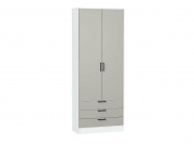 Шкаф двухстворчатый Стиль ШК-803 с ящиками 2110*800*376 Light Grey In 2S