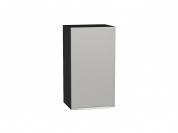 Шкаф верхний с 1-ой дверцей Фьюжн 716*400*320 Silky Light Grey / Graphite