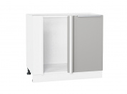 Шкаф нижний угловой Фьюжн 816*890*480 Silky Light Grey / Белый