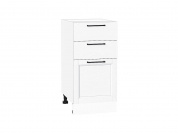 Шкаф нижний с 3-мя ящиками Сканди 816*400*480 White Silkwood / Белый