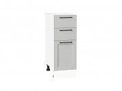 Шкаф нижний с 3-мя ящиками Сканди 816*300*480 Grey Silkwood / Белый