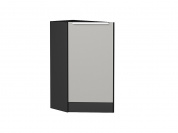 Шкаф нижний торцевой Фьюжн 816*296*554 Silky Light Grey / Graphite