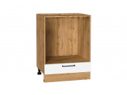 Шкаф нижний под духовку Сканди 816*600*476 White Silkwood / Дуб Вотан