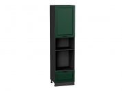 Шкаф пенал с 1-ой дверцей и ящиком под технику Дублин 2336*600*574 Special Green / Graphite