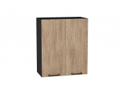 Шкаф верхний с 2-мя дверцами Флэт 716*600*318 Natural Casella Oak 2S / Graphite