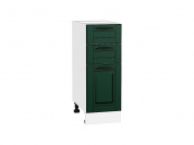 Шкаф нижний с 3-мя ящиками Дублин 816*300*478 Special Green / Белый