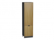 Шкаф пенал с 2-мя дверцами Евро Лайн 2336*600*574 Дуб песочный / Graphite