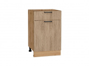 Шкаф нижний с 1-ой дверцей и ящиком Флэт 816*500*478 Natural Casella Oak 2S / Дуб Вотан