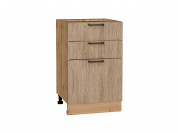 Шкаф нижний с 3-мя ящиками Флэт 816*500*478 Natural Casella Oak 2S / Дуб Вотан