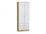 Шкаф двухстворчатый Стиль ШК-803 с ящиками 2110*800*376 White Softwood