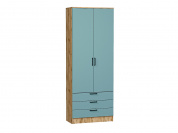Шкаф двухстворчатый Стиль ШК-803 с ящиками 2110*800*376 Grey-green In 2S