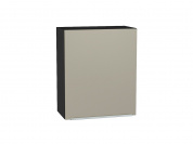 Шкаф верхний с 1-ой дверцей Фьюжн 716*600*320 Silky Grey / Graphite