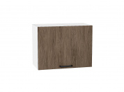 Шкаф верхний горизонтальный Флэт 458*600*318 Brown Casella Oak 2S / Белый
