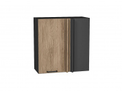 Шкаф верхний прямой угловой Флэт 716*700*345 Natural Casella Oak 2S / Graphite