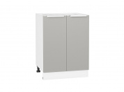 Шкаф нижний с 2-мя дверцами Фьюжн 816*600*480 Silky Light Grey / Белый
