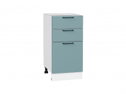 Шкаф нижний с 3-мя ящиками Флэт 816*400*478 Grey-green In 2S / Белый