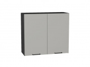 Шкаф верхний с 2-мя дверцами Флэт 716*800*318 Light Grey In 2S / Graphite