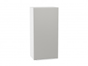 Шкаф верхний с 1-ой дверцей Фьюжн 920*450*320 Silky Light Grey / Белый