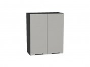 Шкаф верхний с 2-мя дверцами Флэт 716*600*318 Light Grey In 2S / Graphite