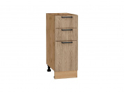 Шкаф нижний с 3-мя ящиками Флэт 816*300*478 Natural Casella Oak 2S / Дуб Вотан