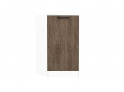 Шкаф нижний торцевой Флэт 816*296*552 Brown Casella Oak 2S / Белый