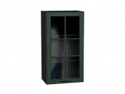 Шкаф верхний с 1-ой остекленной дверцей Дублин 920*500*318 Special Green / Graphite