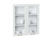 Комплект фасадов Ницца со стеклом для каркаса Ф-55Н В809 916*792*16 Белый