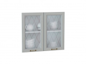 Комплект фасадов Ницца со стеклом для каркаса Ф-55 В800 712*792*16 Графит