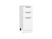 Шкаф нижний с 3-мя ящиками Флэт 816*300*478 White In 2S / Белый