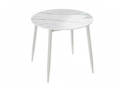 Стол Uni-Form-R.2B 800*800*750 SGrey/White Gloss Marble