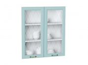 Комплект фасадов Ницца со стеклом для каркаса Ф-55Н В809 916*792*16 Голубой