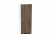 Шкаф верхний с 1-ой дверцей Флэт 920*350*318 Brown Casella Oak 2S / Белый