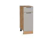 Шкаф нижний с 1-ой дверцей и ящиком Флэт 816*300*478 Light Grey In 2S / Дуб Вотан