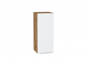 Шкаф верхний с 1-ой дверцей Фьюжн 716*300*320 Silky White / Дуб Вотан
