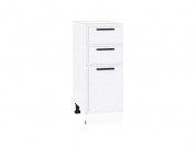 Шкаф нижний с 3-мя ящиками Фрейм 816*300*484 White Silk / Белый