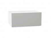 Шкаф верхний горизонтальный глубокий Фьюжн 358*800*576 Silky Light Grey / Белый